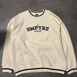 Empyre State Crewneck Sweater, Cream Skater Style, Men's Size XL